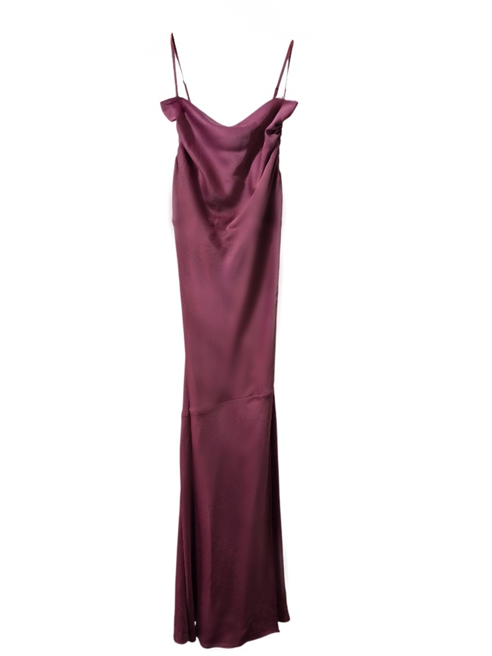 Showpo Burgundy Satin Slip Dress – Strappy Maxi Dress